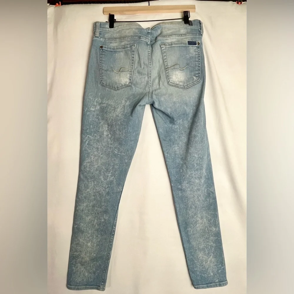7 For All Mankind Josefina Skinny Boyfriend Jeans, distressed grunge - Picture 8 of 10